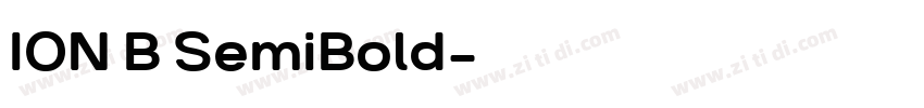 ION B SemiBold字体转换